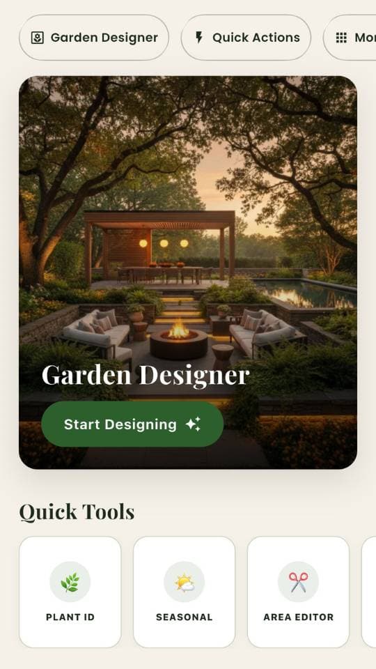 Before and after garden design generated with FlorAI
