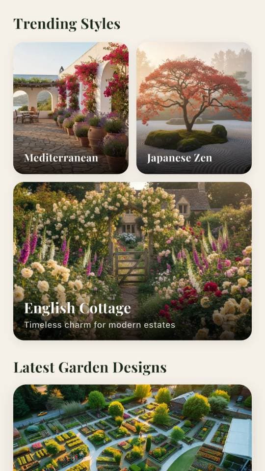 FlorAI in-app garden makeover screen