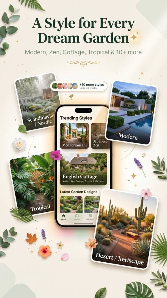 FlorAI AI Garden Design app preview on iPhone